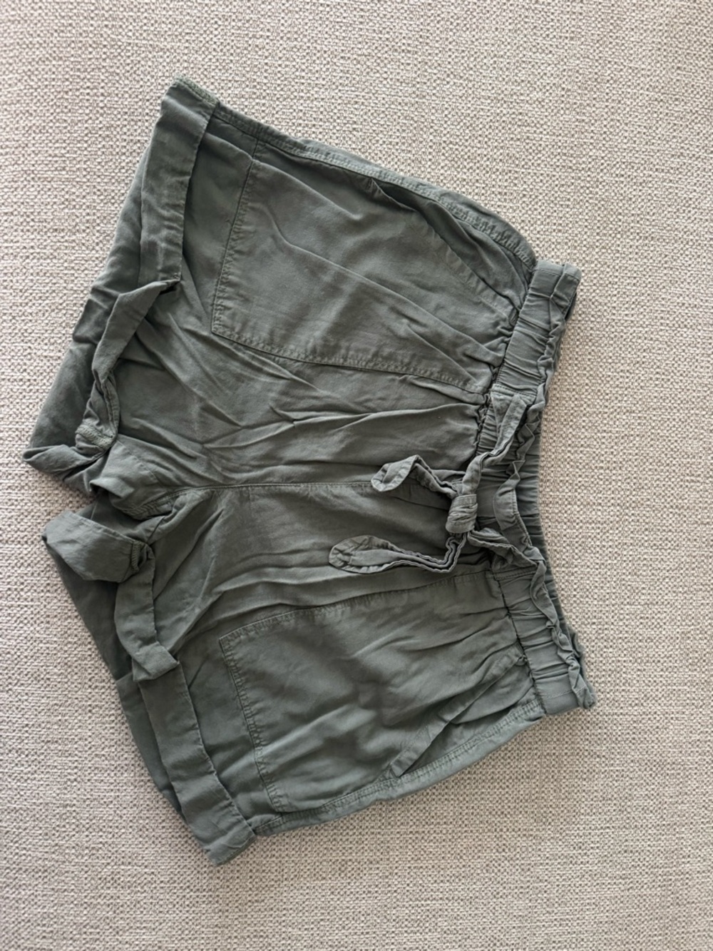 aerie Olive Green Elastic Waist Shorts